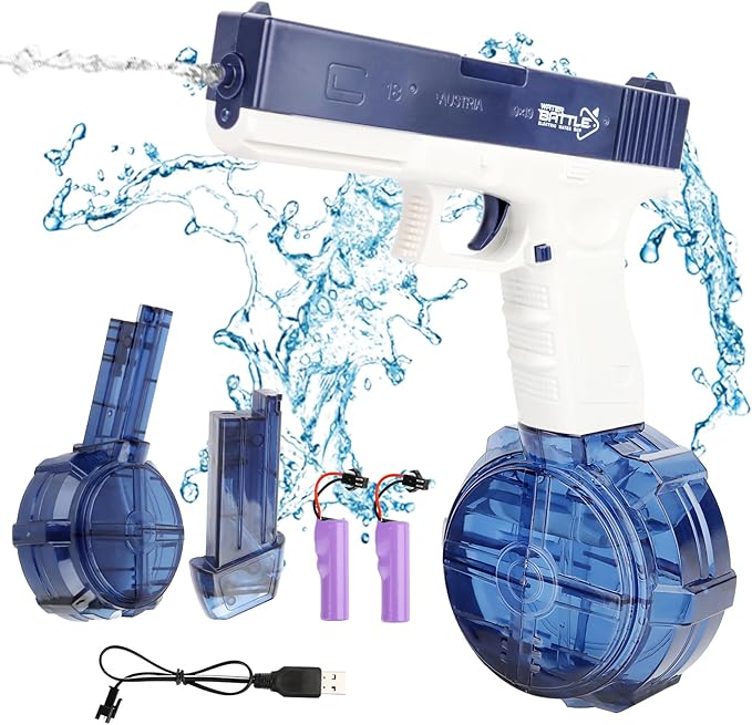 Pistolet a Eau électrique Puissant Longue Portée, Batterie Rechargeable par USB